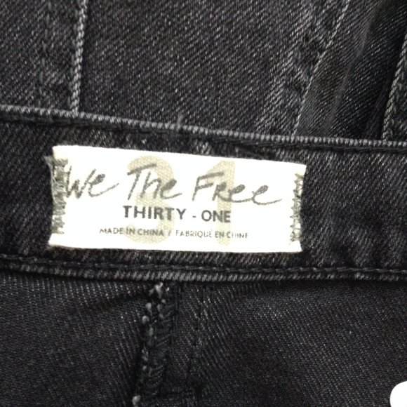 We The Free Free People Women's Faded Black Distressed Denim Skirt Size 31 New W - Picture 4 of 8